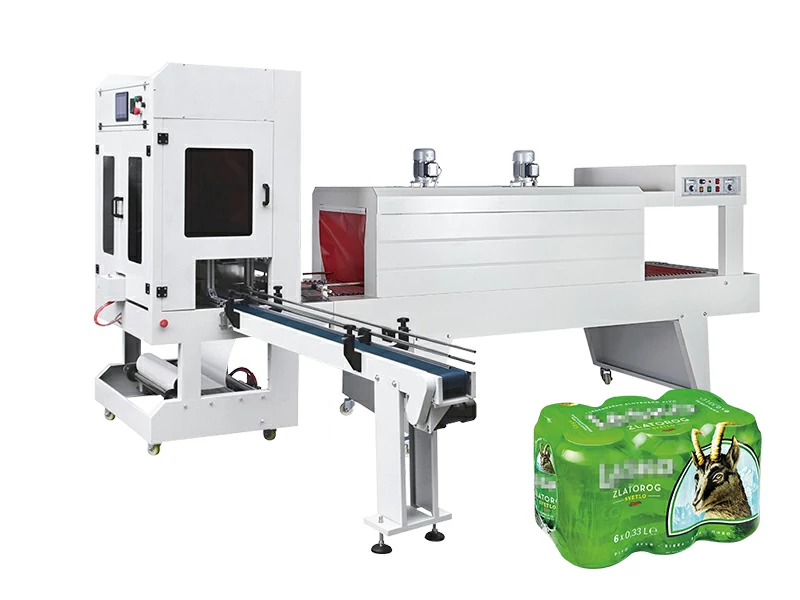 Automatic Box Case Carton Packing System With Heat Shrink Machine