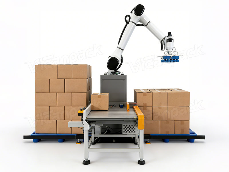 Automatic Box Case Carton Packing System With Heat Shrink Machine