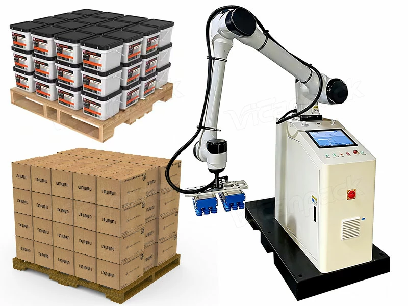 Automatic Box Case Carton Packing System With Heat Shrink Machine