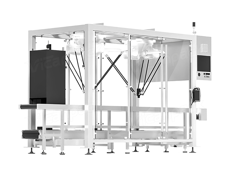 Automatic Box Case Carton Packing System With Heat Shrink Machine