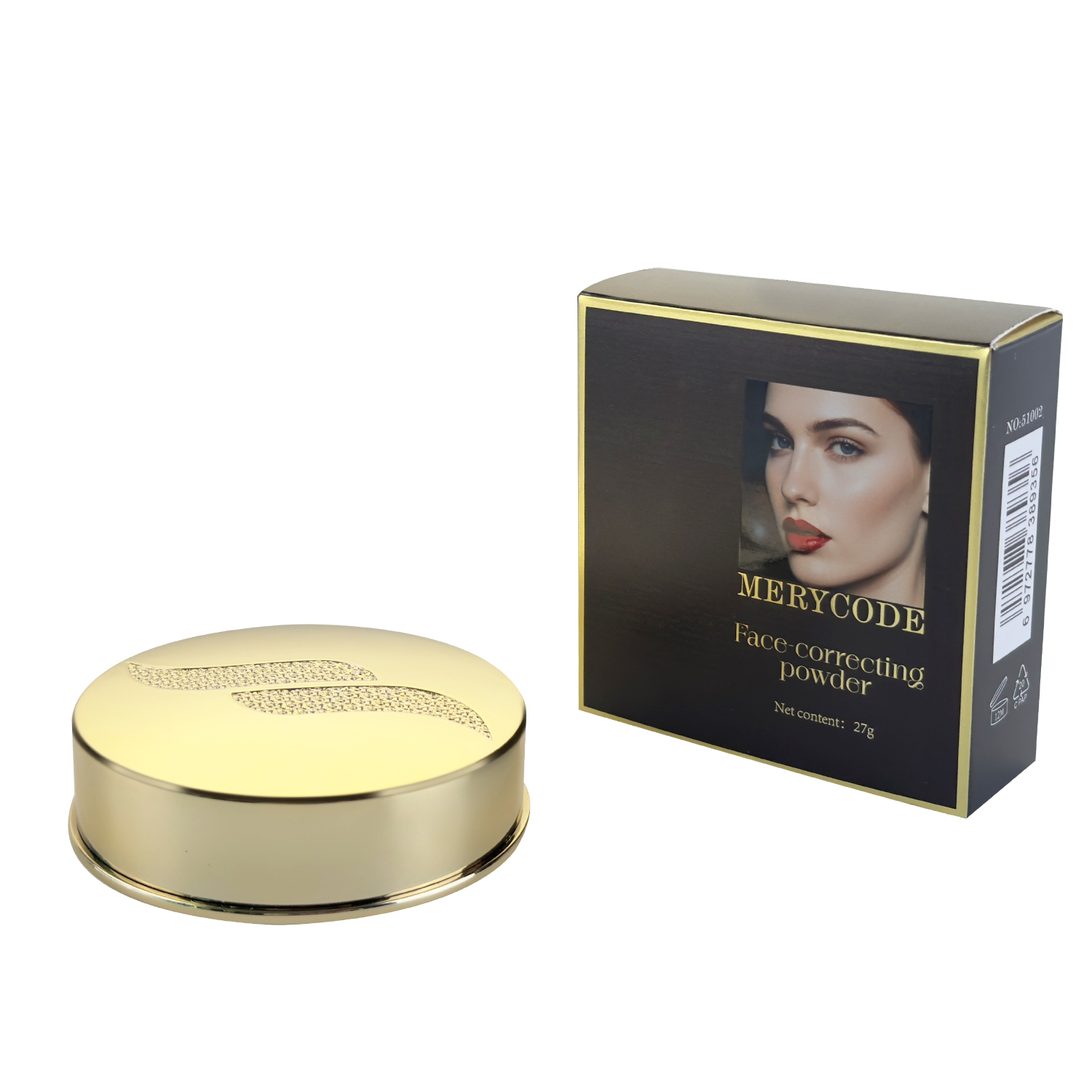 Luxury E powder long lasting oil control setting compact for all skin tones
