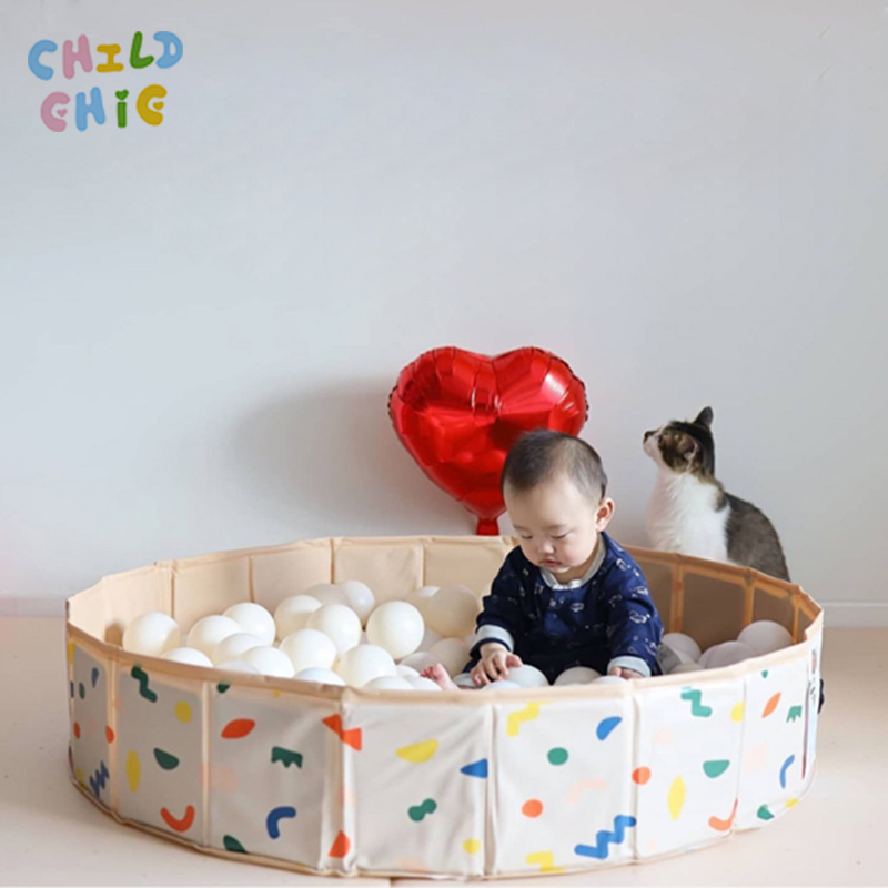 Multi-Use Foldable Kids Ball Pit Pool, Indoor Ball Playpen and Outdoor Kiddie Swimming Pool, Safe & Durable for Toddlers Playtime
