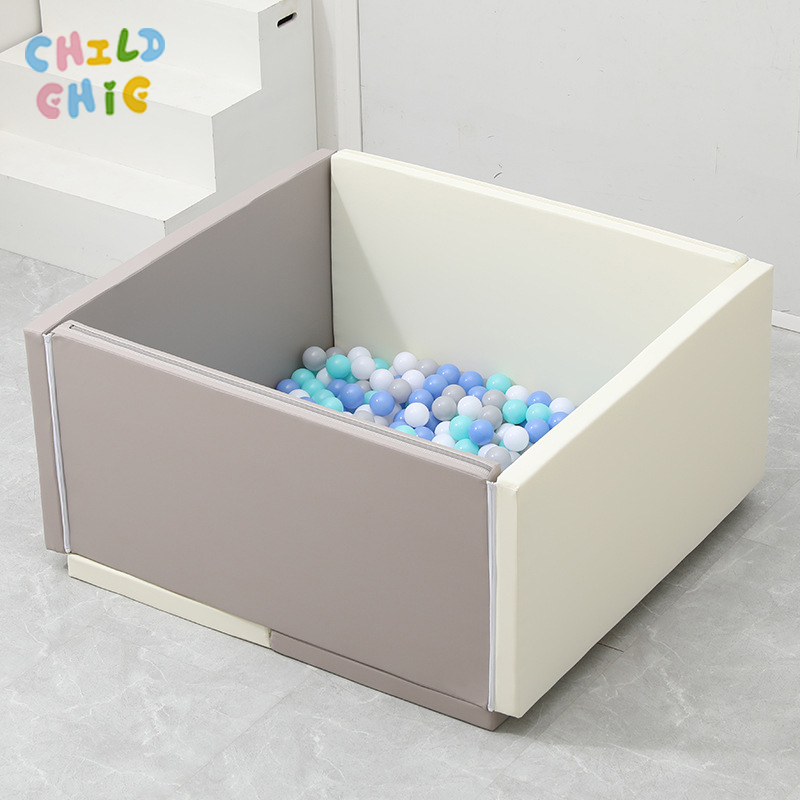 Square Foam Ball Pit Playpen for Toddlers, Soft & Safe Indoor Ball Pool, Multi-Use as Baby Playpen, Toy Storage or Ball Pit