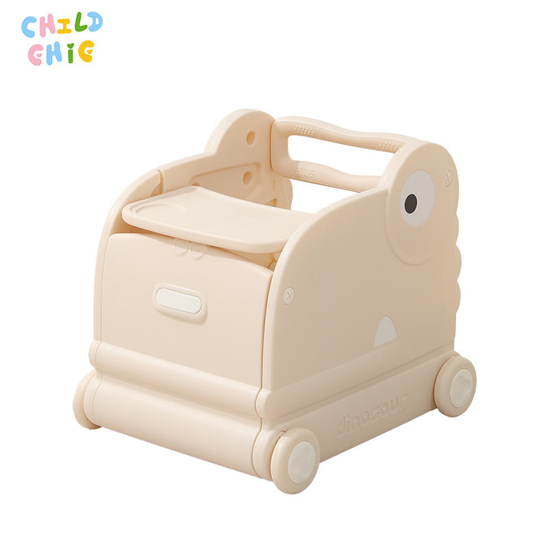 Kids Ride-on Toy Baby Plastic Standing Learning Push Walker 2-in-1 Toddler Learning Walker Toy Storage Chest