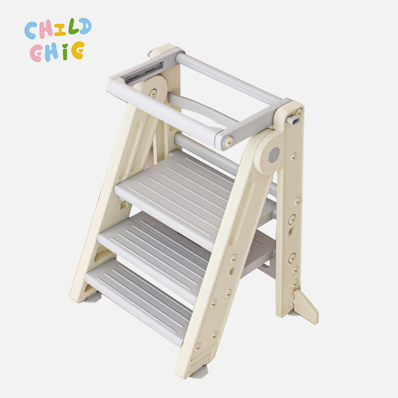 Foldable Learning Tower Hand Washing Teeth Brushing Steps Children's Learning Tower Hdpe Learning Tower Kitchen Assistant