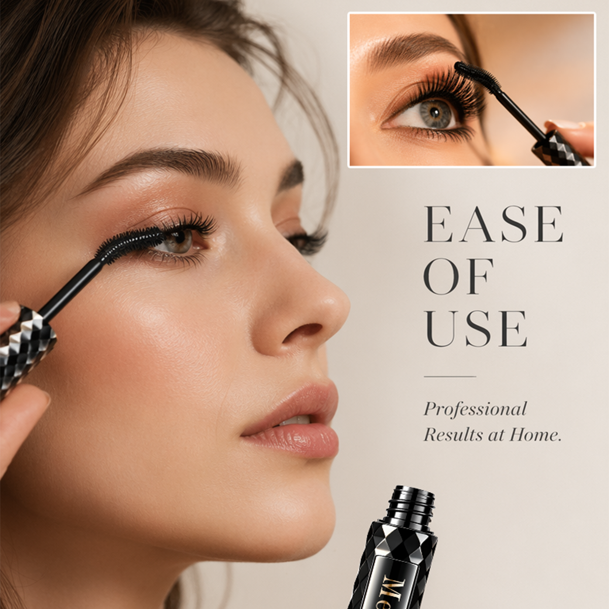Waterproof Mascara Packaging & Curved Brush