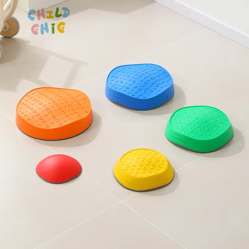 Montessori Sensory Integration Balance Blocks Kids Stepping Stones Indoor Outdoor Coordination Training Toy Set