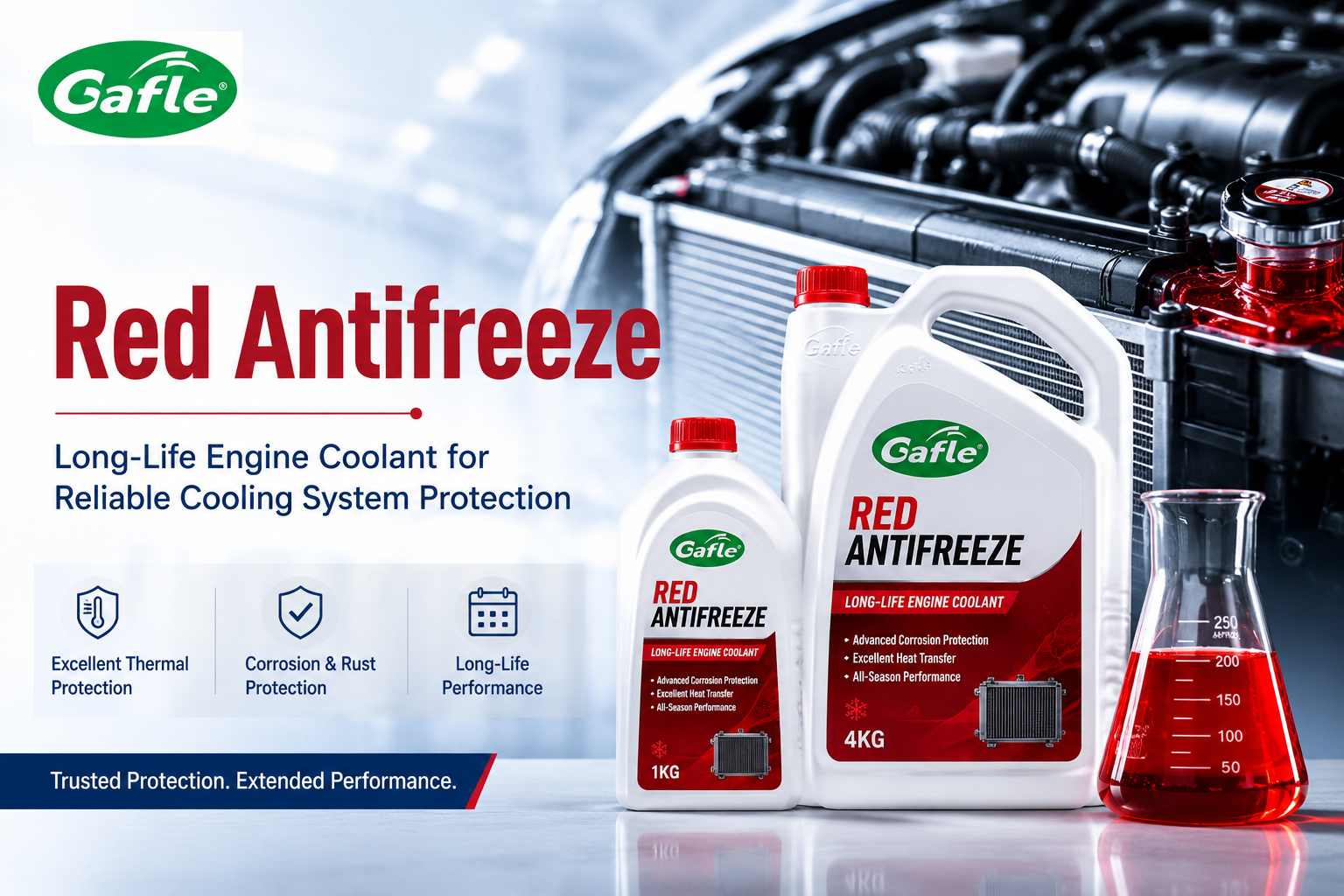 Red Antifreeze: Long-Life Engine Coolant for Reliable Cooling System Protection