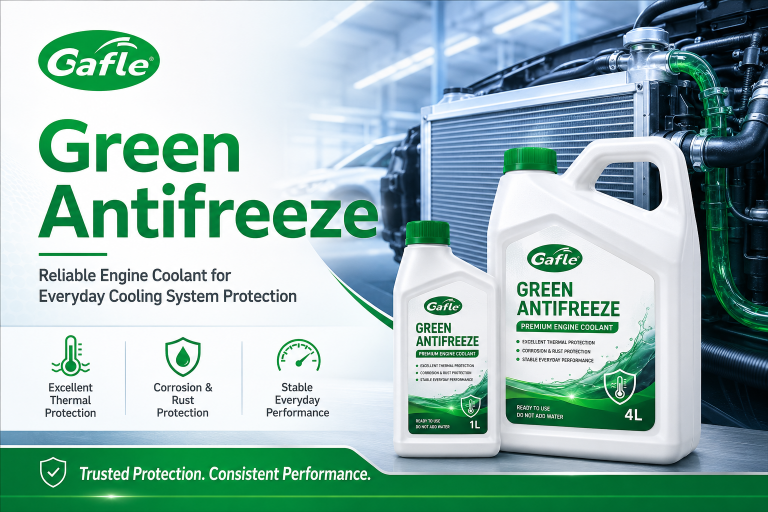 Green Antifreeze: Reliable Engine Coolant for Everyday Cooling System Protection Green Antifreeze: Reliable Engine Coolant for Everyday Cooling System Protection