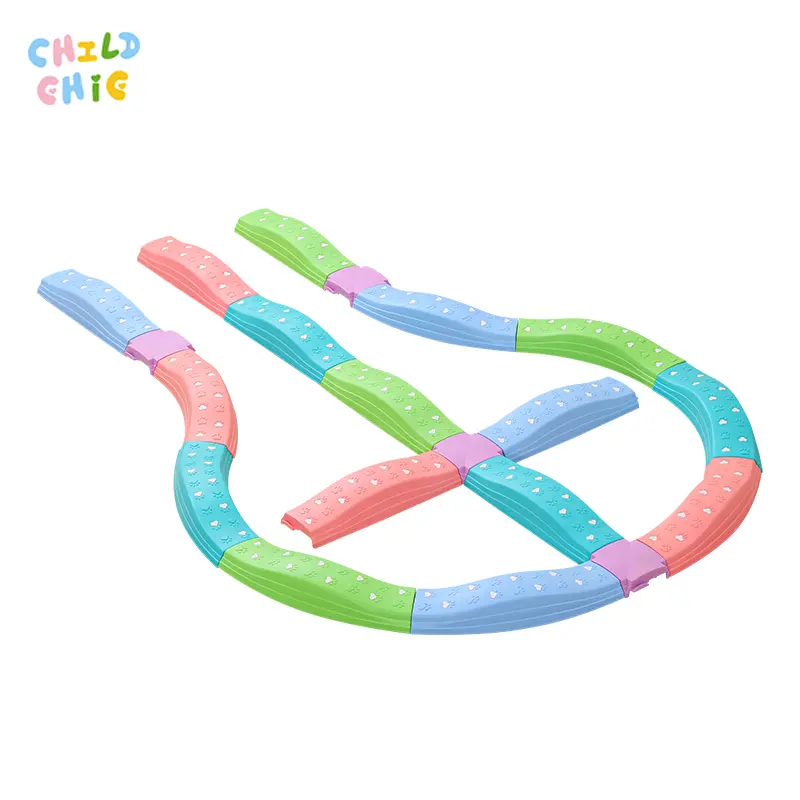 Modular Children Balance Touch Board Sensory Training Equipment HDPE Plastic Stepping Stones for Kids Indoor Outdoor EN71