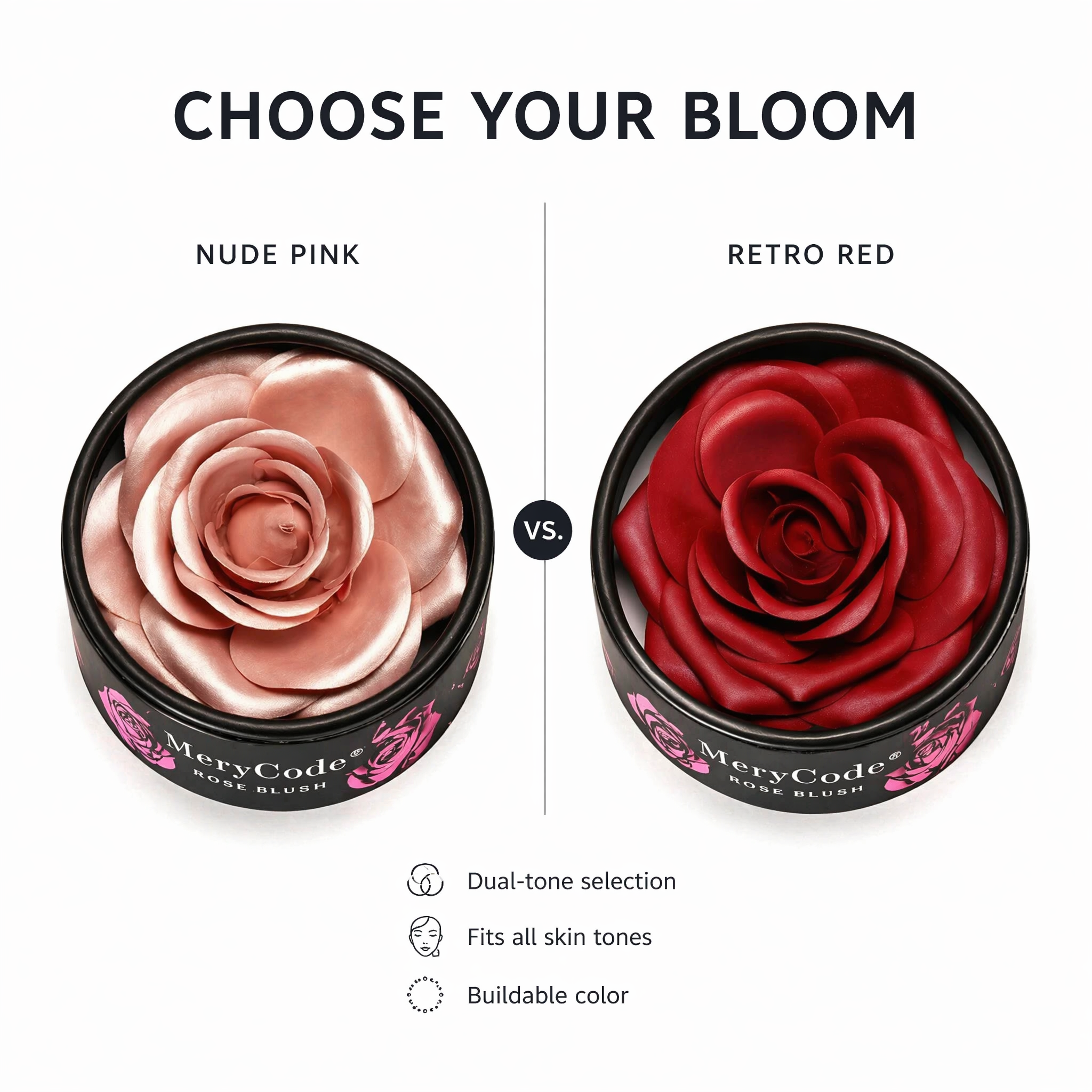 Low-Saturation Rose Shade, Versatile Blush for Daily Commute