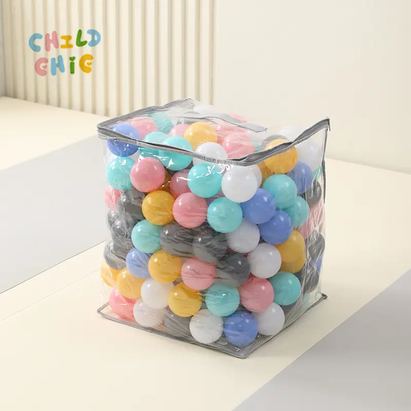 Eco-friendly Plastic Ocean Balls, Non-toxic Soft Crush Proof Kids Play Pit Balls, Multiple Macaron Color Optional Baby Ball Pool Balls
