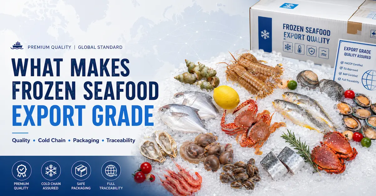What Makes Frozen Seafood Export Grade? Key Standards for Global Buyers
