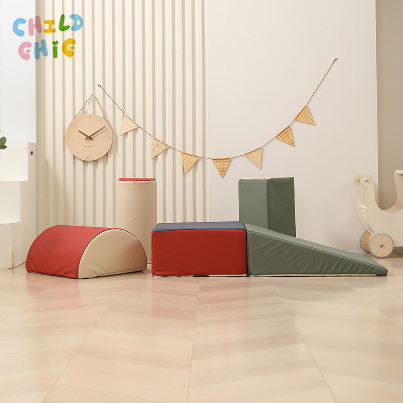 Soft Foam Kids Climbing Blocks Set, Indoor Montessori Sensory Play Equipment Toddler Soft Play Shapes for Playroom