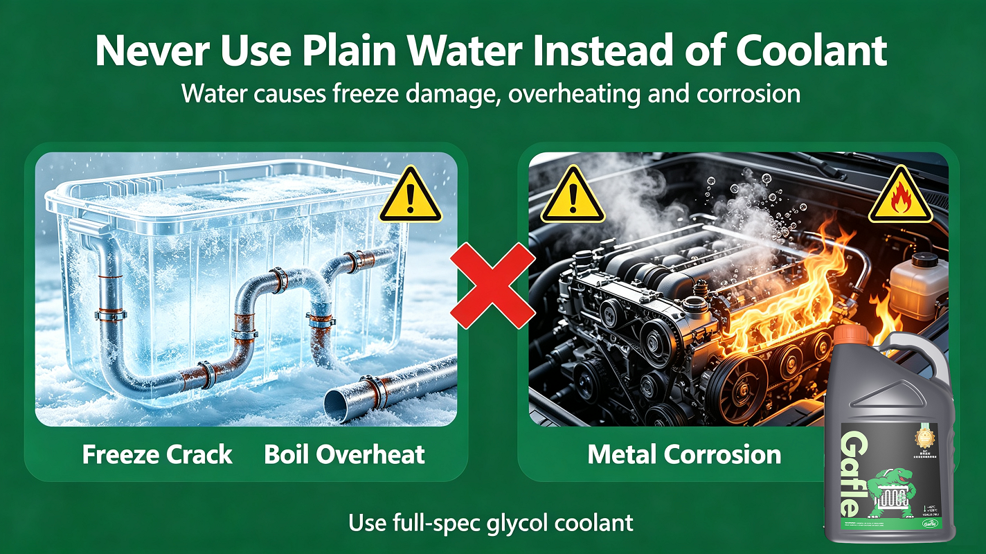 Never Use Plain Water Instead Of Coolant Never Use Plain Water Instead Of Coolant