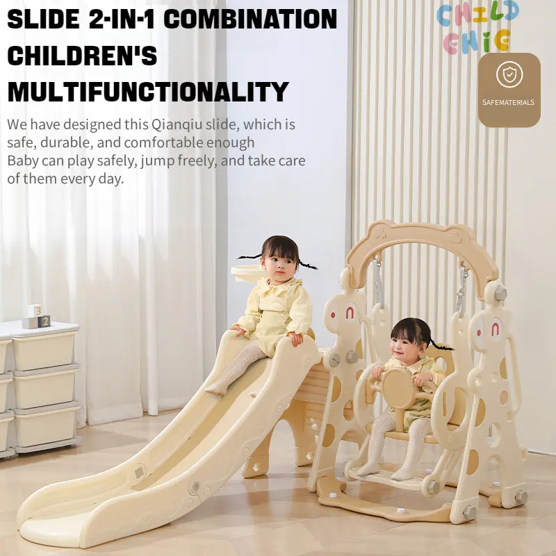 Foldable Giraffe Kids Slide Swing Exporter