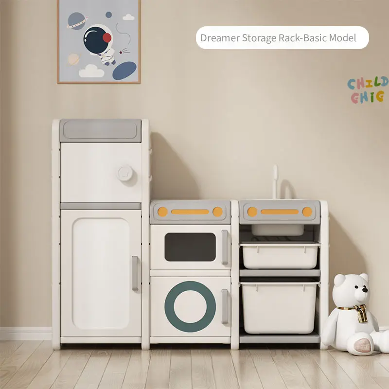 Kids Play Kitchen Storage Cabinet Wholesaler