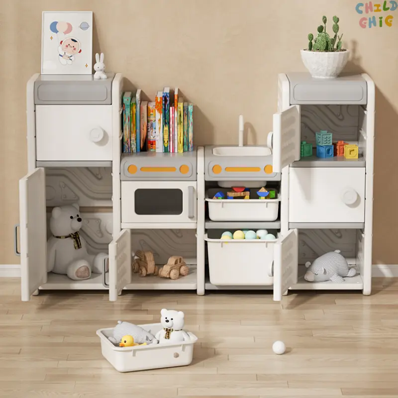 Kids Play Kitchen Storage Cabinet Wholesaler