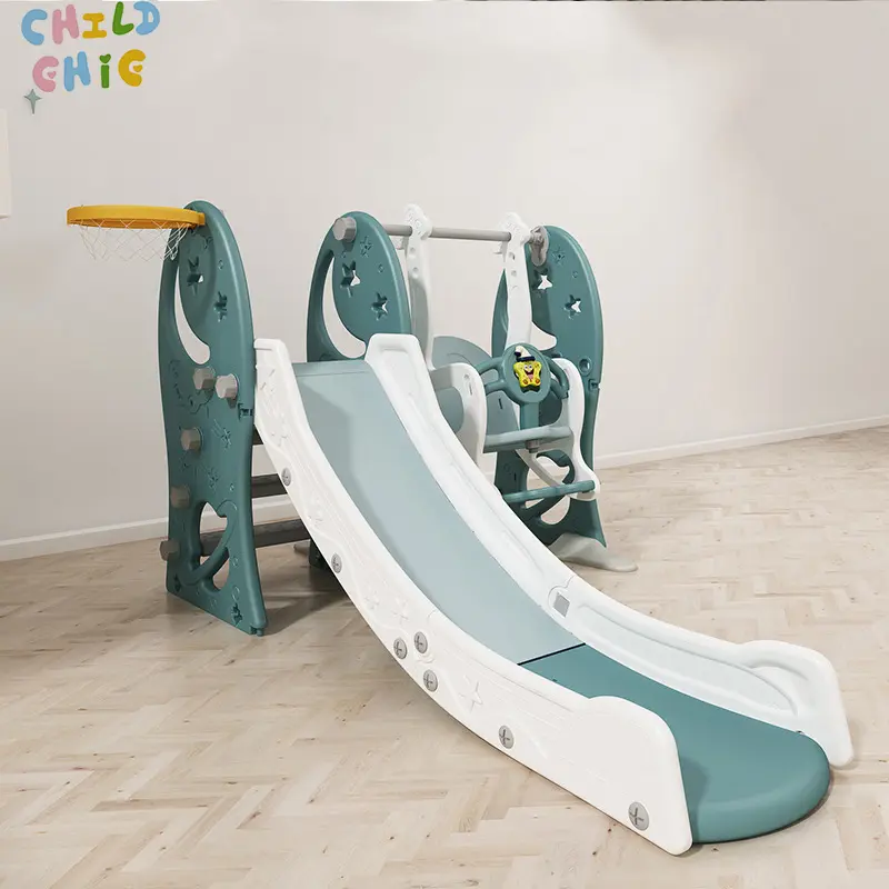 3-in-1-Kinderrutschen-Schaukelset von Factory