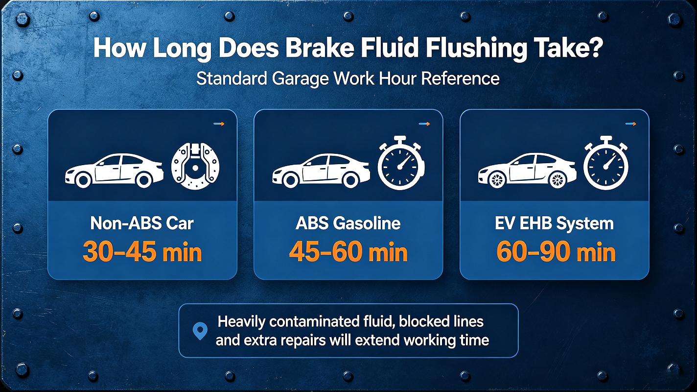 How Long Does a Complete Brake Fluid Flushing Operation Take?