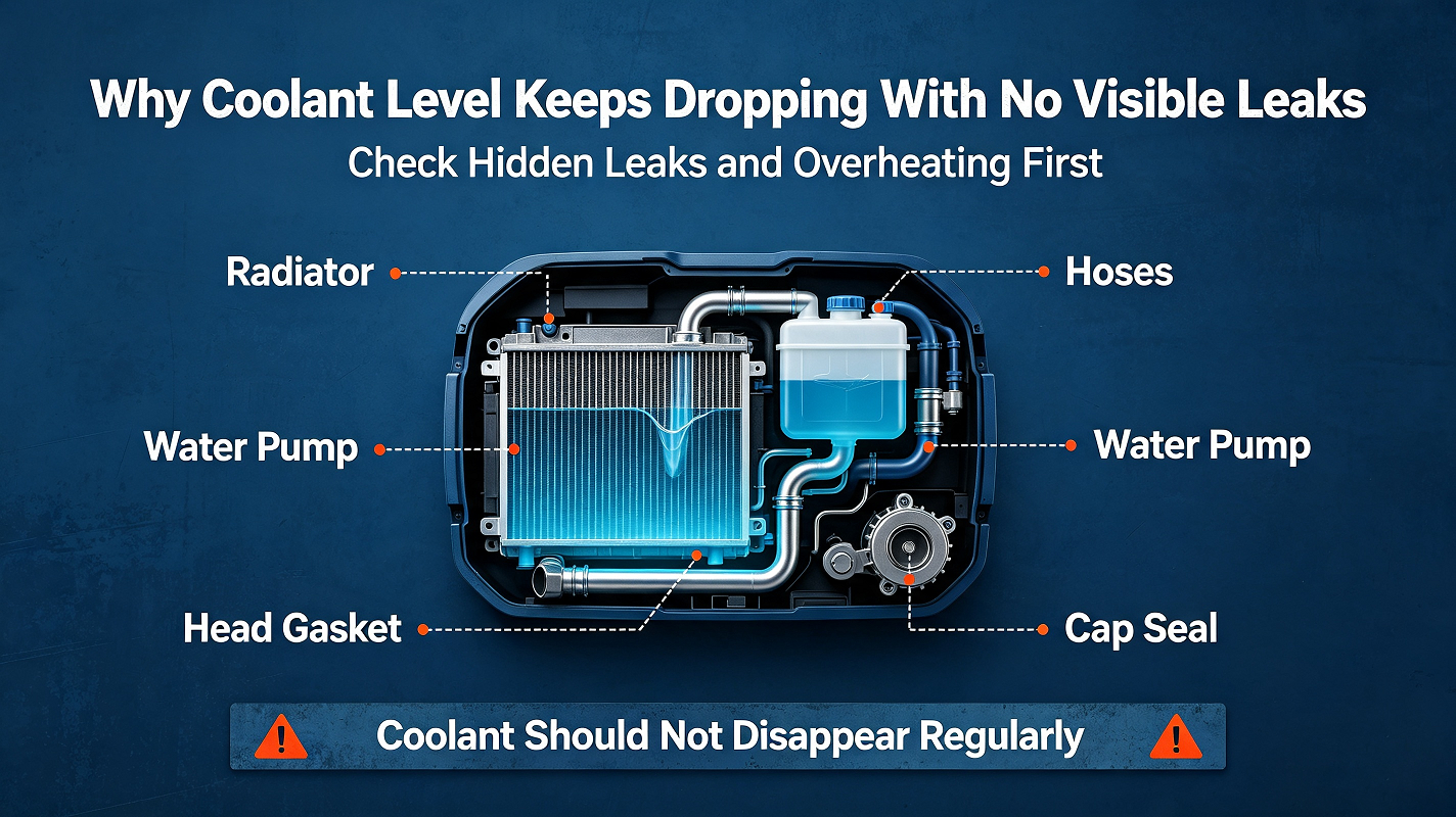 Why Coolant Level Keeps Dropping With No Visible Leaks Why Coolant Level Keeps Dropping With No Visible Leaks