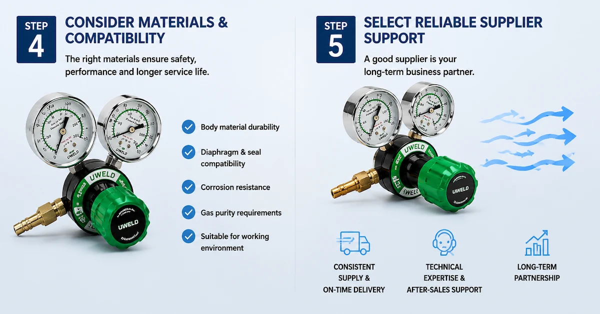 Gas regulator supplier support guide