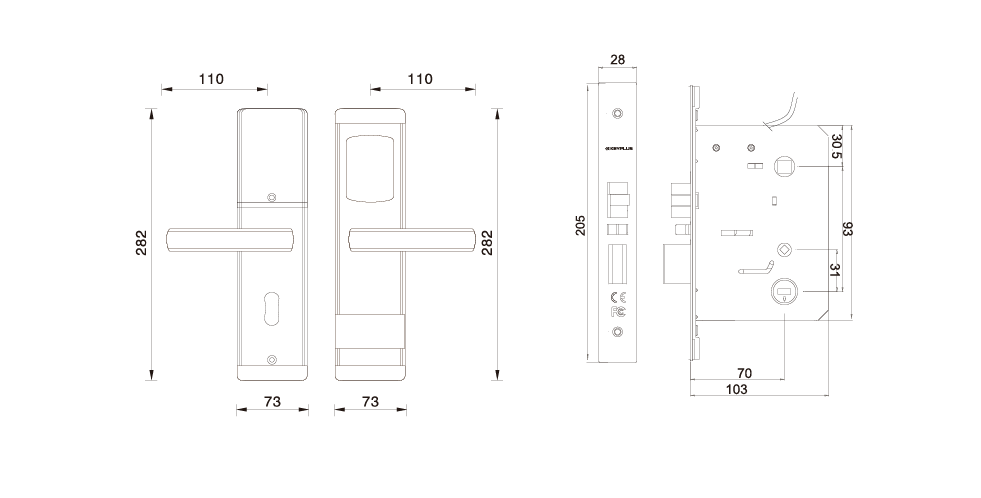 M1-103 dimension drawing