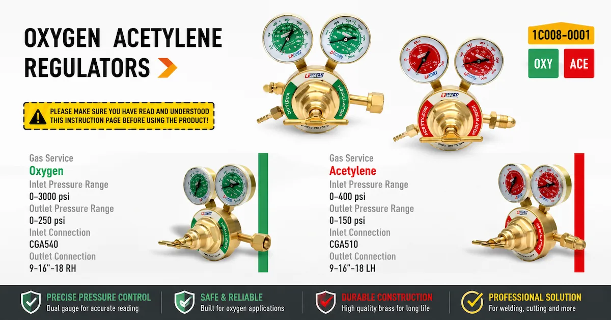 Oxygen acetylene regulator guide