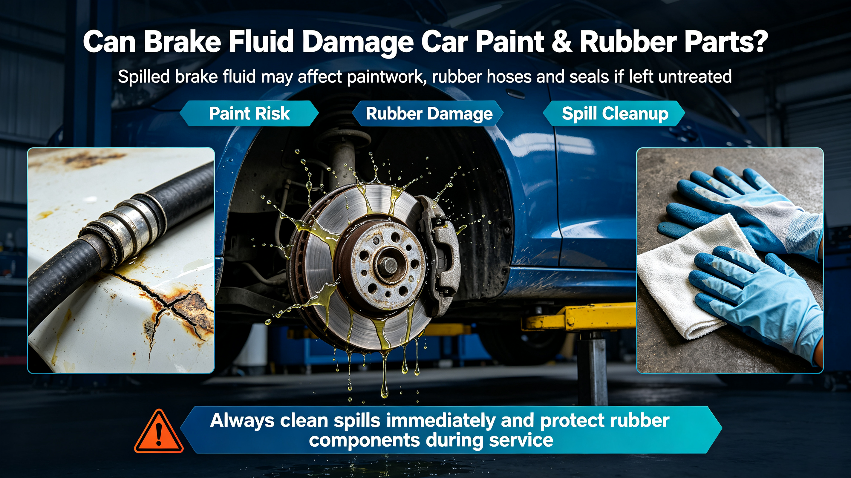 Brake Fluid Rubber Damage: Compatibility Risks and Prevention Brake Fluid Rubber Damage: Compatibility Risks and Prevention