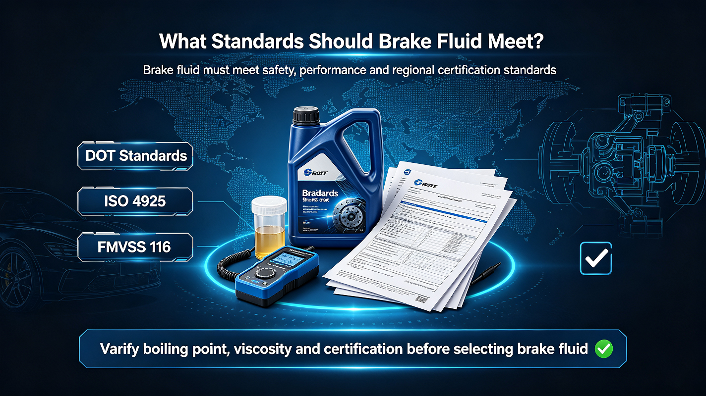 What standards should brake fluid meet?