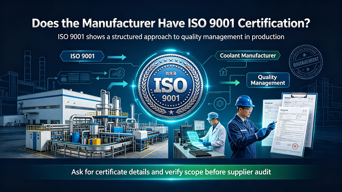 Does the manufacturer have ISO 9001 certification?