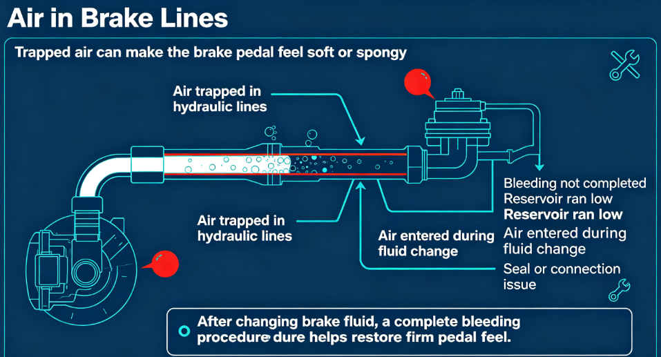 Air in brake lines