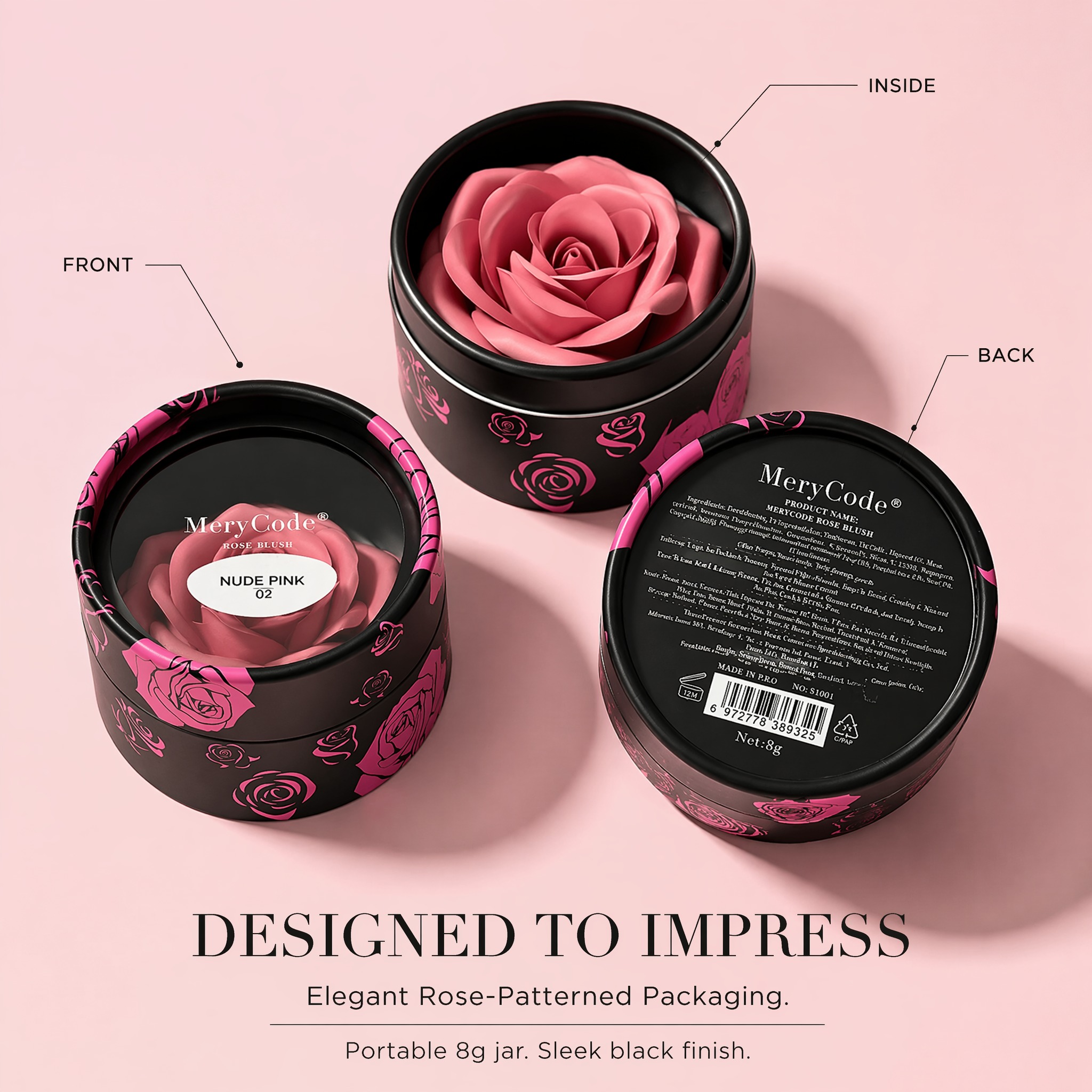 rose shaped powder blush