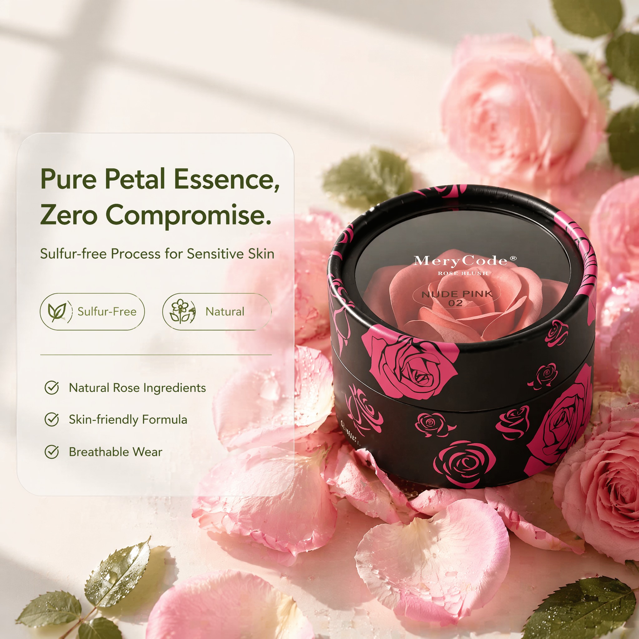 rose shaped blush makeup product