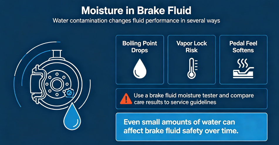 moisture in brake fluid