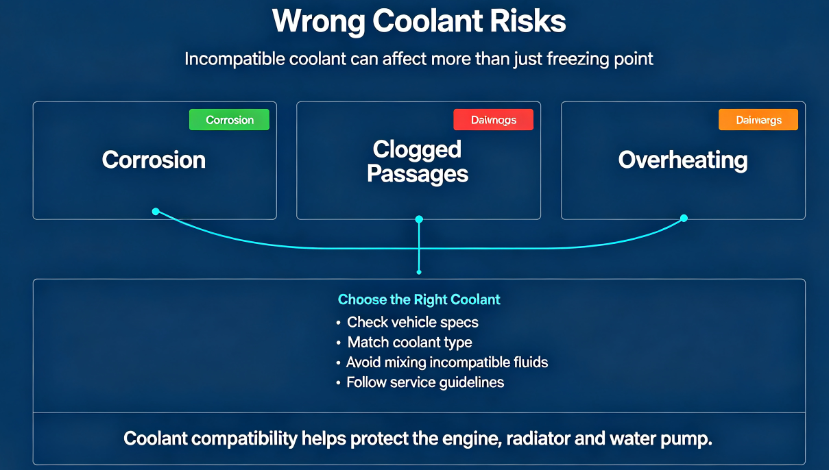 wrong coolant risk