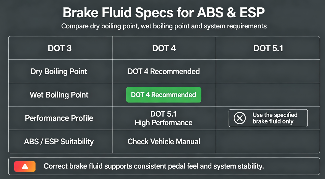 best brake fluid for ABS ESP vehicles