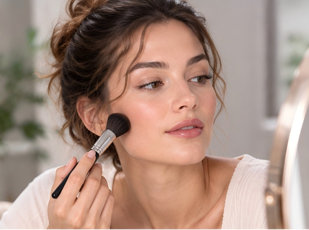 korean blush makeup look