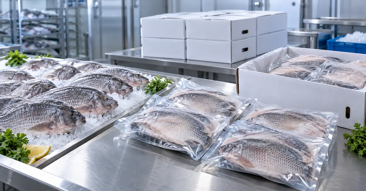 Frozen tilapia export packing for bulk orders