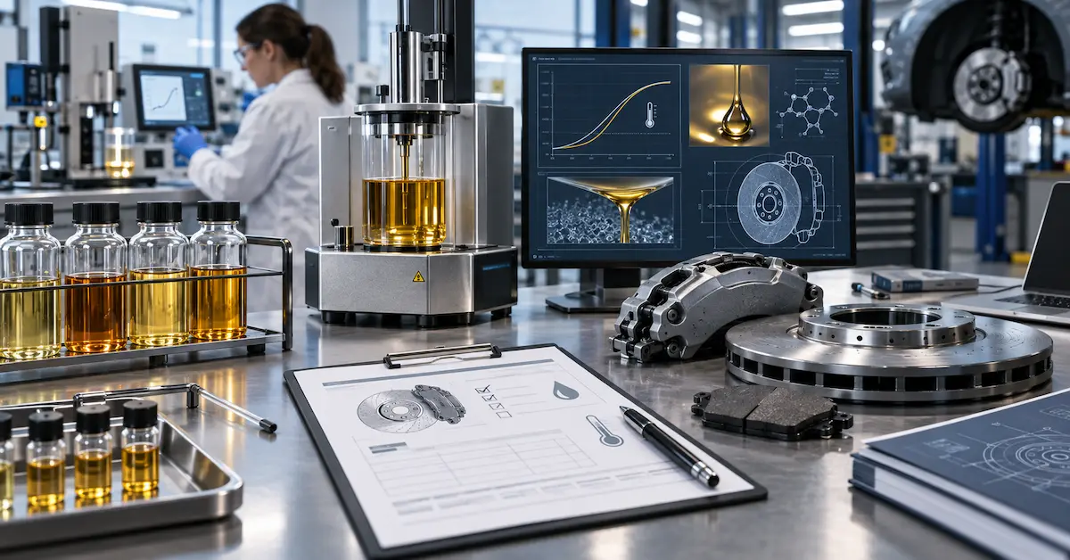 Brake fluid performance testing laboratory