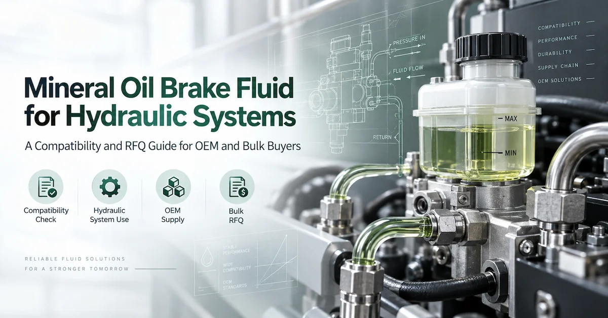 Mineral Oil Brake Fluid for Hydraulic Systems: A Compatibility and RFQ Guide for OEM and Bulk Buyers Mineral Oil Brake Fluid for Hydraulic Systems: A Compatibility and RFQ Guide for OEM and Bulk Buyers