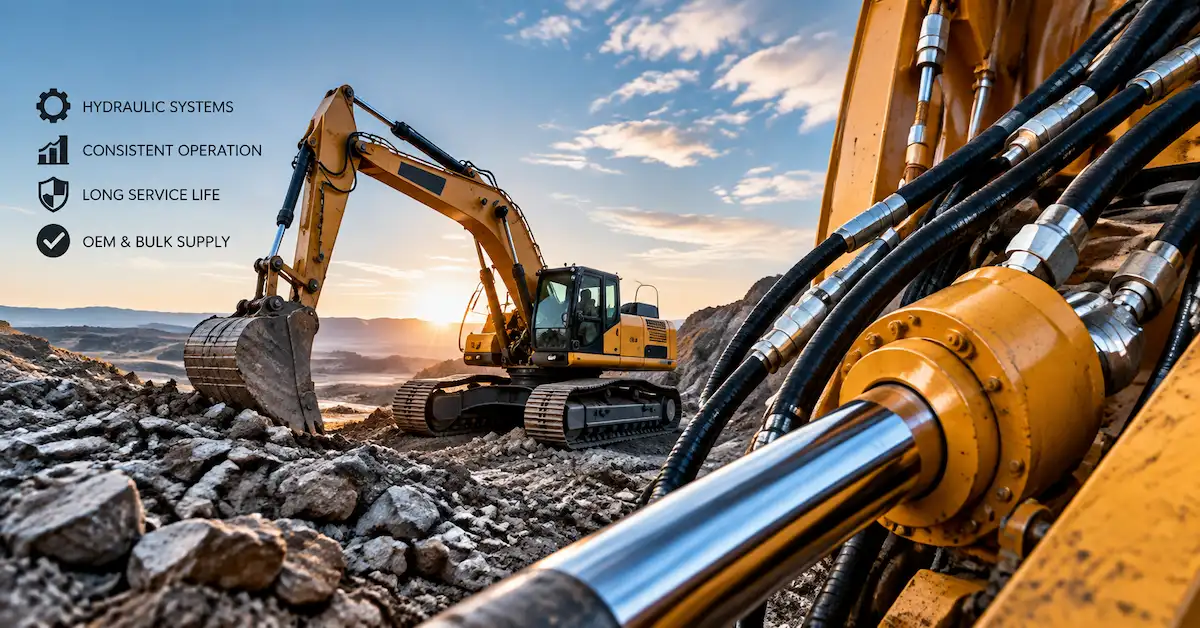 Mineral oil hydraulic system excavator use