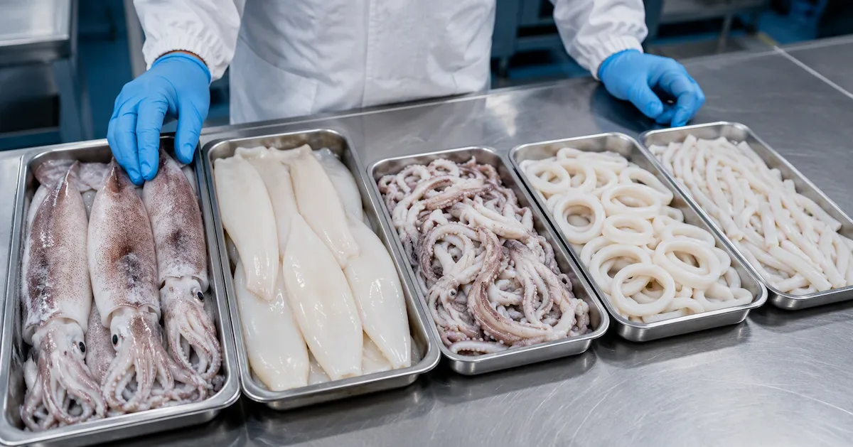 Frozen squid forms and processing options guide