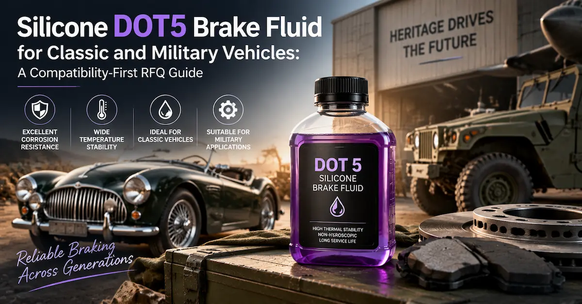 Silicone DOT5 Brake Fluid for Classic and Military Vehicles: A Compatibility-First RFQ Guide Silicone DOT5 Brake Fluid for Classic and Military Vehicles: A Compatibility-First RFQ Guide