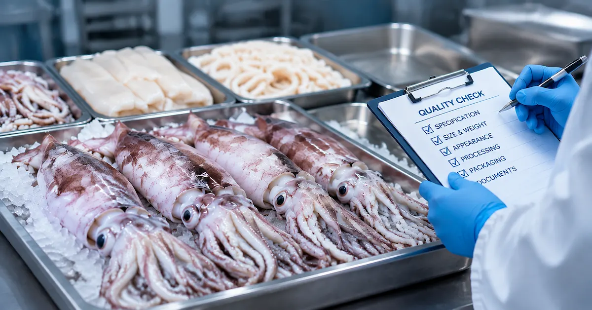 Frozen squid quality inspection process guide