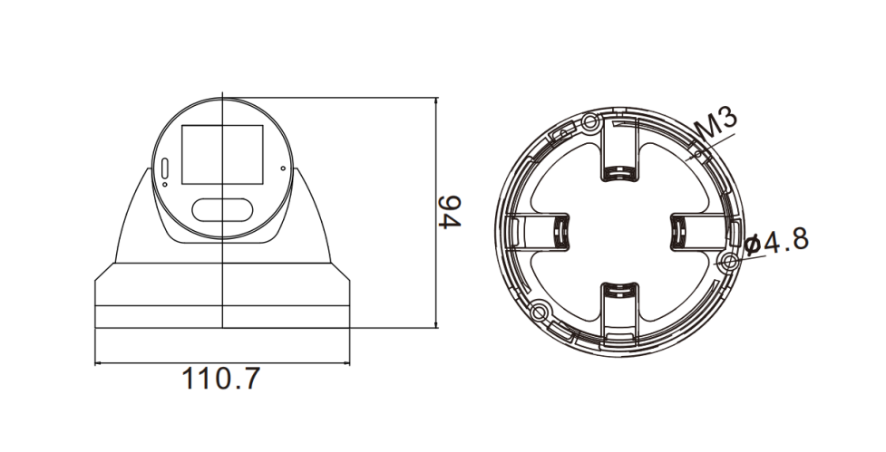 BC-IE252BW dimension drawing