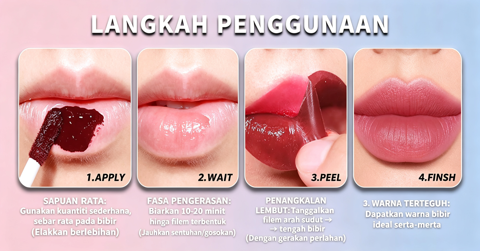 how to use peel-off lip liner