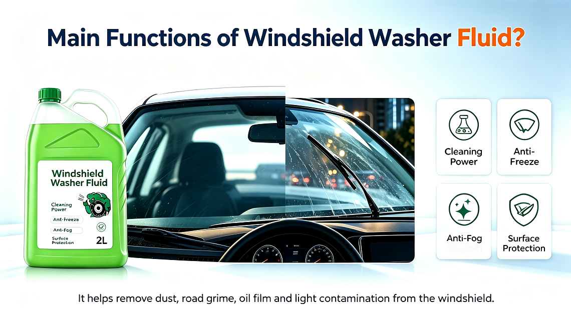 Main Functions of Automotive Windshield Washer Fluid