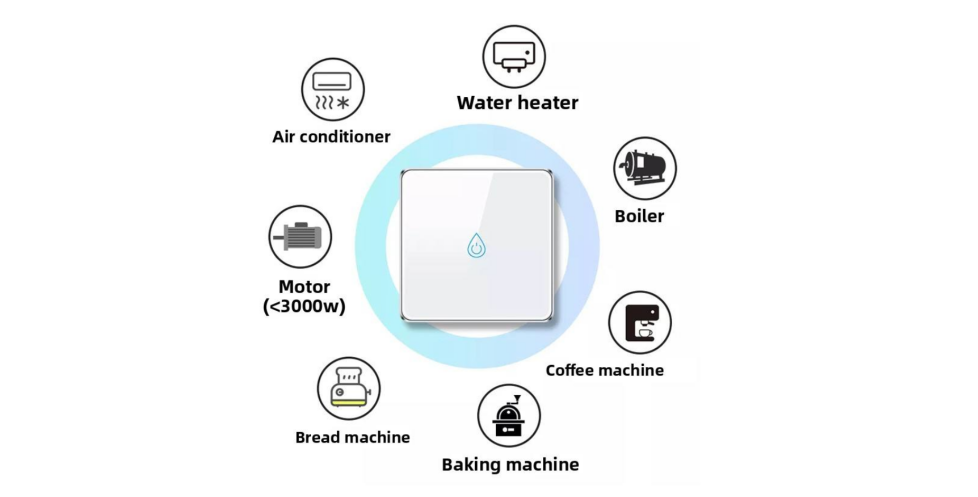 Características y aspectos destacados del interruptor inteligente para calentadores de agua.