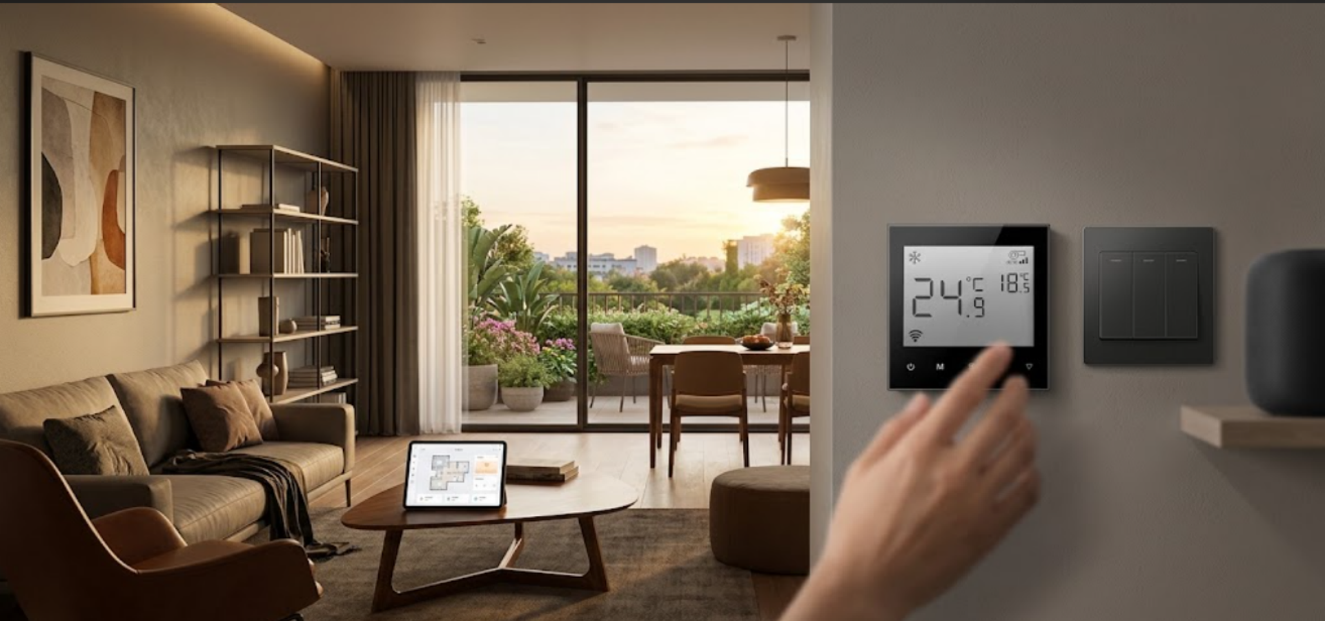 Smart HVAC Touch Thermostat Banner